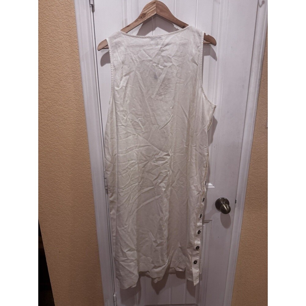 NWT Madewell Cream Cotton Boho Maxi Dress - Size 2X Side Button - Picture 8 of 14